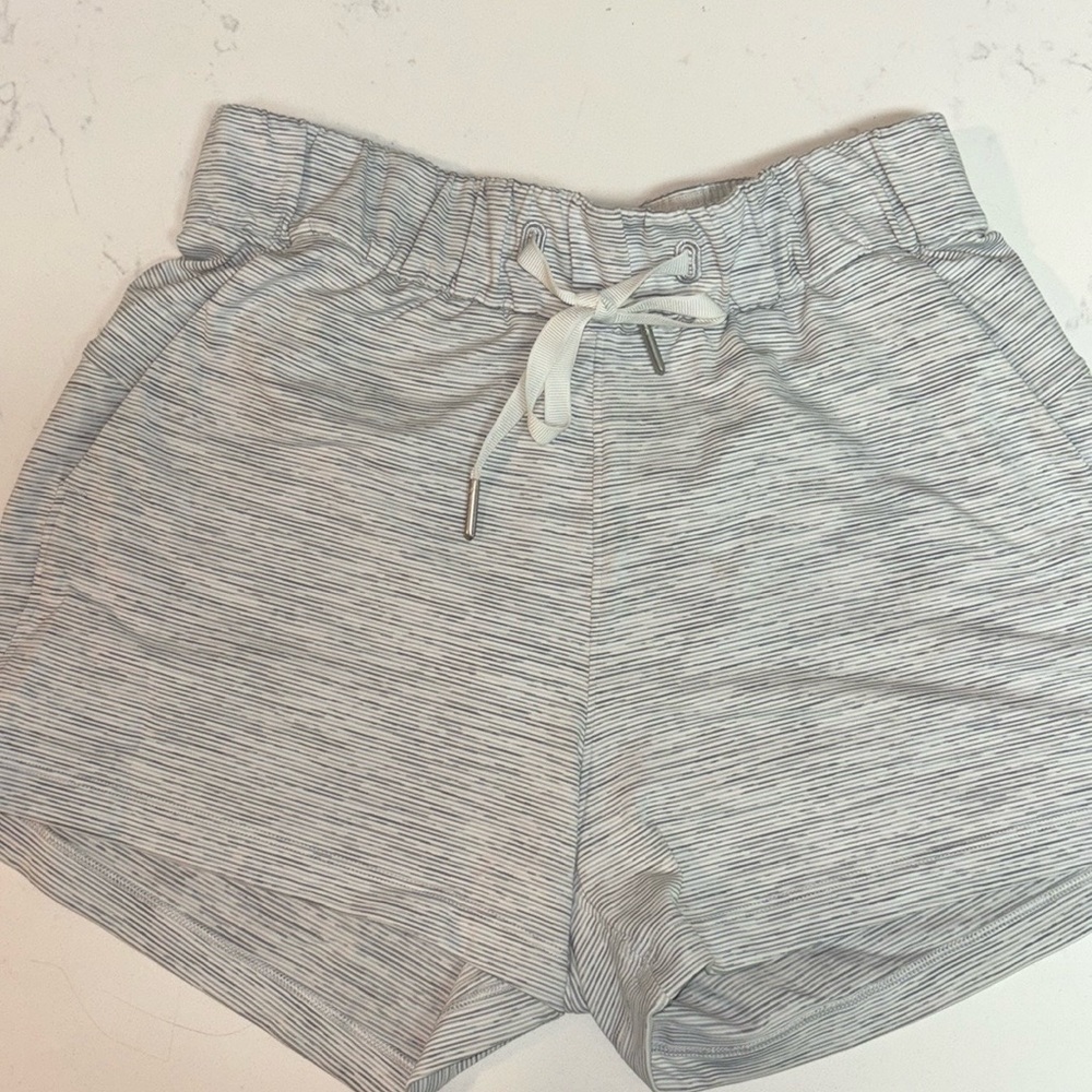 Gray/White Lululemon Shorts